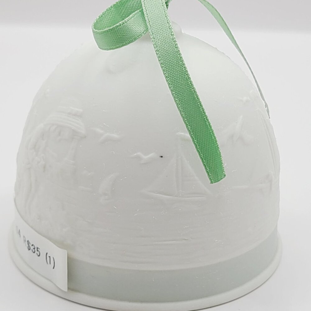 Lladró Summer Bell Ornament 17614 Mint Green Ribbon Porcelain Vtg 1992 In Box - Picture 5 of 14
